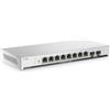 ZYXEL Switch Poe 8 Porte | Smart Managed Gigabit Ethernet | GS1915-10HPv2 | 8x Porte GbE PoE+ con Budget di 80W + 2x Porte SFP Uplink, Senza Ventola, NebulaFlex, VLAN, QoS, Kit a Parete