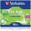 Verbatim CD-RW 700MB 80 RISCRIV.12X CF.10 S