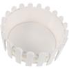 Reusable Plastic Round Flower Planter Pot with Rustic Fence Style for Indoor Use