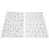 2Pcs Water Soluble Embroidery Patterns Durable Reusable Stabilizer for Sewing