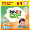 Babylino Sensitive Extra Large Plus, Pannolini Taglia 7 (15+kg), Bianco, 84 Unità