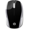 HP 200 Mouse Wireless, Tecnologia LED Rosso, Laser fino a 1000 DPI, 3 Pulsanti, Rotella Scorrimento, Ricevitore USB 2.4 GHz, Design Pratico e Confortevole, Ambidestro, Argento