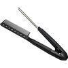 Durable V Shaped Hair Straightening Brush Black Reusable Hairstyling Comb