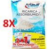 ARIASANA 8 X Ariasana Assorbiumidita' Ricarica Cristalli 450 Grammi 3 Pz