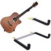 YYST Supporto da parete per chitarra, inclinabile, per chitarre elettriche e sottili, ukulele, basso, banjo ad angolo inclinato lateralmente (gancio orizzontale/laterale) (senza strumento)
