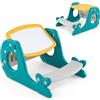 FANTASK Cavalletto per bambini 4 in 1 con panca e lavagna bianca | Lavagna su entrambi i lati con piano inclinabile e ripiano, lavagna creativa per bambini a partire da 1 anno