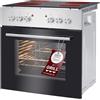 Bomann Forno Bomann con piano cottura in vetroceramica, 50°C - 250°C, Grill e riscaldamento superiore/inferiore, 4 zone di cottura, Piano cottura 60 cm, Forno da incasso 61 l, Set