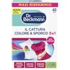 Dr. Beckmann | Il Cattura Colore e Sporco | 40 fogli | Con molecole cattura colore e microfibre | Per lavaggi misti | Un foglio nel cestello | 40 fogli