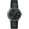 Junghans Orologio uomo JUNGHANS Max Bill pelle nera con scatola manuale garanzia