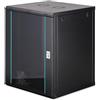 DIGITUS Armadio di rete - Rack da 19 pollici 16U - Non montato - Montaggio a parete - Profondità 600 mm - Profondità utile 470 mm - Portata 60 kg - Porta in vetro - Serie Dynamic-N - Nero