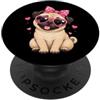 Cute Pug And Funny Pug Lovers Pug Portra Divertente proprietario del carlino amante dei carlini PopSockets PopGrip Adesivo
