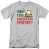 Garfield - Scusato Per Sempre - Maglietta Corto Manica Unisex Adulti - Grigio