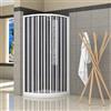 Totama Box Doccia Semicircolare 70x70 cm in PVC a Soffietto Reversibile