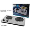 Kaela Fornello Elettrico Doppia Piastra con Termostato 2500 Watt Campeggio Portatile