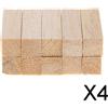 4x 10pcs 50 / 80mm Blocchetto di Legno di Balsa Quadrato Vuoto per Decorazioni