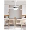 Lampadario Ventilatore Soffitto Plafoniera Moderna LED 3 Pale Dimmerabile