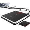 NOLYTH Unità CD/DVD Esterno USB 3.0 Tipo C Lettore CD DVD Esterno con Slot SD/TF