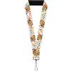 Buckle-Down The Flintstones Lanyard, Fruity Pebbles Fred and Barney Pose and Cer