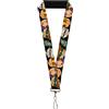 Buckle-Down Nickelodeon Lanyard, Rocket Power Logo Character Faces Close Up Black Green Blue