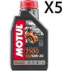 MOTUL Olio Motore Tagliando Moto Motul 7100 10W30 4T MA2 100% Sintetico 5 Litri