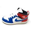 Nike Air Jordan 1 Mid scarpe bambini modello DQ8424 406 blu bianco rosso nero