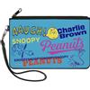 Peanuts Canvas Zipper Wallet LARGE PEANUTS Charlie Brown Snoopy and Woodstock Typography
