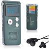 REGISTRATORE VOCALE DIGITALE PROFESSIONALE PORTATILE 8 GB 1536KBPS AUDIO DI ALTA
