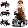Sun Baby Cavalcabile per bambini, girello da corsa retrò, spingi-poltrona nero