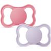MAM Air Succhietto 6-16 mesi Set da 2 ciucci Rosa/Lilla Con porta ciuccio
