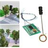 Modello di semaforo in miniatura, design realistico, classico, altezza 6,5 cm