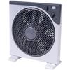 Ventilatore Quadrato Box Fan 45 Watt 30 Cm con Timer Bianco Grigio 5 Pale