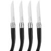 Opinel - Set di 4 Coltelli da Tavola Chic in Ebano - Lama Tradizionale Yatagan in Acciaio Inossidabile - Manico in Legno di Ebano - Garanzia a Vita - Fabbricazione Francese
