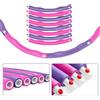 Aoweika Set di 8 cerchi da hula hoop Aoweika per allenamento, rosa e viola