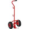 Relaxdays carrello per bombole di gas 3 e 5 kg, rosso e nero | ruote pneumatiche, acciaio