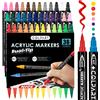 colpart Pennarelli acrilici 36 colori a doppia punta con punta medie e pun