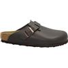 BIRKENSTOCK BOSTON 60101 dark brown marrone ciabatta zoccolo chiuso donna fibbi