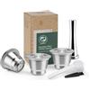 i Caffè Capsule di caffè ricaricabili in acciaio inox, per macchina Nespresso.