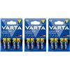 VARTA 12x VARTA Longlife Power Batterie Stilo AA LR6 1.5V Alkaline, 3 Pack Da 4