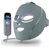 Shark CryoGlow Maschera viso a LED con raffreddamento contorno occhi, trattamento a luce rossa, blu e infrarossa, USB-C, telecomando, custodia protettiva, fascette regolabili, verde brina FW312EUSG
