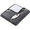 TLGREEN Scaldaletto Elettrico in Coral Fleece 150x80cm Grigio Spegnimento