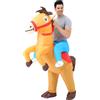 Fxich Costume da cavallo gonfiabile, per adulti, per bambini, costume da cavallo da do