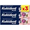 Kukident Plus Barriera Anti cibo Crema Adesiva per Protesi Dentali 3x35g Crema