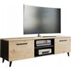 Per La Vita Mobile porta TV in stile scandinavo per TV Bergen 120 cm artigianale/nero
