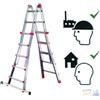 Gierre Scala telescopica In Alluminio En131 Uso Professionale Gr 5+5 Cm142-482