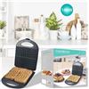 Piastra Elettrica per Waffle 1400W Macchina Cialde con Rivestimento Antiaderente