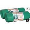 VIROSAC Sacchi spazzatura VIROSAC giardinaggio 140L 80x115cm Gransacco antiforo verde