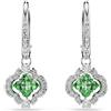 SWAROVSKI 5758001 ORECCHINI PENDENTI UNA ANGELIC, TAGLIO MISTO, VERDI, PLACCATO