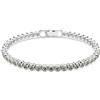 SWAROVSKI 5734238 BRACCIALE TENNIS IMBER EMILY, TAGLIO ROUND, NERO, PLACCATO ROD