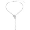 SWAROVSKI 5749265 COLLANA A Y VIENNA, TAGLIO MISTO, PIUMA, BIANCO, PLACCATO RODI