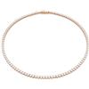 SWAROVSKI 5764194 COLLANA TENNIS MATRIX, TAGLIO ROUND, BIANCA, FINITURA ORO ROSA